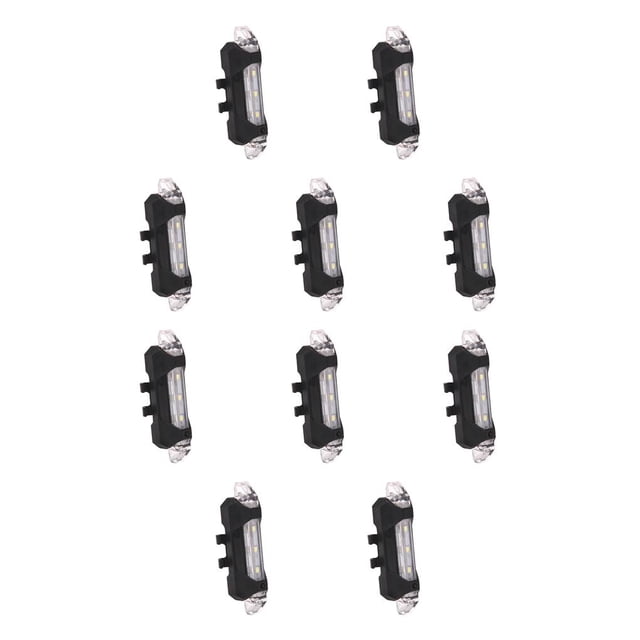 Luz LED para bicicleta Yuarrent Seguridad USB Recargable Blanco 10piezas