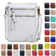 thumbnail image 1 of Solene WU002 - Bolso organizador de piel sintética con múltiples bolsillos con cierre y correa de muñeca desmontable, color blanco, 1 of 5