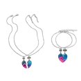 thumbnail image 1 of Conjunto de collar y pulsera con diseño de catenaria de mano para mejores amigas, 1 of 5