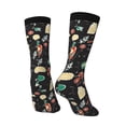 thumbnail image 5 of Uemuo Vegetable Quiche Pattern Women's Crew Socks, Soft Durable Breathable Moisture-Wicking with Odor Control Cotton socks, 5 of 9