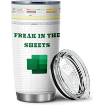 TSLOVER 20 oz Insulated Stainless Steel Tumbler, Accountant Mug Gifts, Excel Shortcut