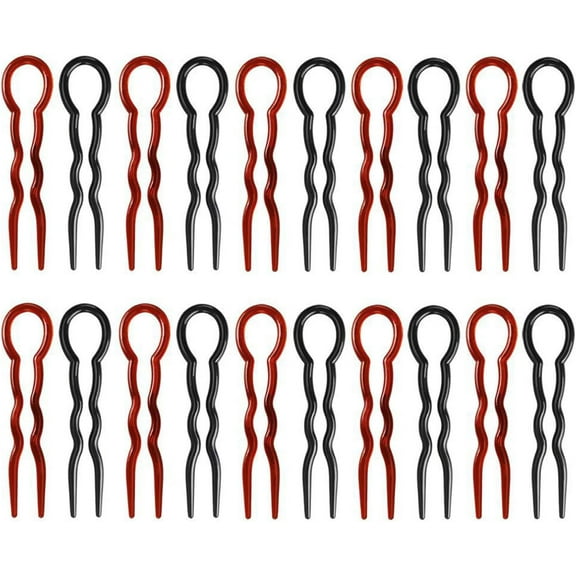 20 Pieces Magic Simple Fast Spiral Hair Braid Twist Styling Clip Pin, Lady Style Grip Hair Pins, Black and Brown