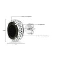thumbnail image 7 of Gem Stone King 4.48 Cttw Black Onyx Halo Earrings for Women Set in 925 Sterling Silver | Gemstone Birthstone | Oval 9X7MM, 7 of 7