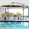 thumbnail image 6 of EastVita 10FT offset patio umbrella with solar lights 32 LED Lights with Infinite Tilt and Cross Base for Deck Pool Garden Backyard (Beige), 6 of 9
