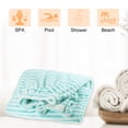 thumbnail image 6 of Unique Bargains Shower Wrap Towel for Women Coral Fleece 1 Pc Blue, 6 of 7