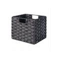 thumbnail image 3 of Melanie Foldable Woven Fiber Basket Set; Storage Basket; Chocolate; 2 pack, 3 of 4