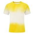 thumbnail image 4 of T Shirts for Men Tie Dye Print Short Sleeve Birdseye Mens New Clothing,Yellow,S, 4 of 4