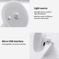 thumbnail image 3 of Injueey Luz de noche LED giratoria de 360 ​​grados Inducción del cuerpo humano y detección de luz Carga USB Lámpara de noche Montaje en pared Iluminación y accesorios Injueey HA012989-00, 3 of 5