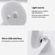 thumbnail image 2 of Luz De Noche Led Giratoria De 360 ​​Grados Inducción Del Cuerpo Humano Y Detección De Luz Carga Usb Lámpara De Noche Montaje En Pared Lámpara De Sueño Cálido Serendint HA012989-00, 2 of 6