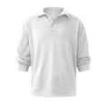 thumbnail image 2 of Innerwin Tee Lapel Neck Men T Shirts Work Solid Color Athletic Polo Shirt White M, 2 of 6