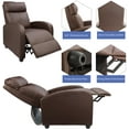 thumbnail image 4 of Vineego Home Theater Recliner with Massage, Faux Leather, Brown, 4 of 8