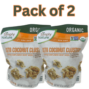 Keto Coconut Clusters, Organic Snack with Pumpkin, Sunflower & Hemp Seeds, Gluten-Free, Non-GMO, 10 oz- Pack of 2