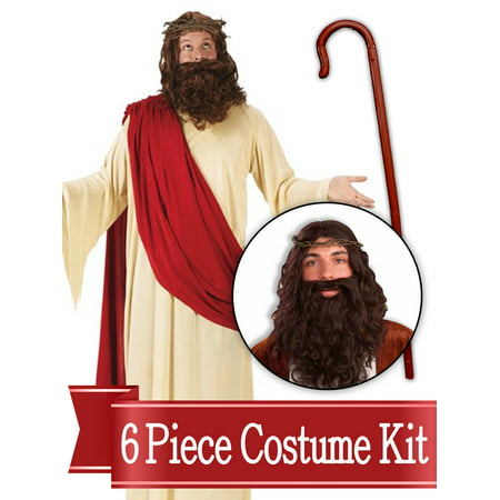 Jesus Shepherd Biblical Easter Nativity Adult Costume Kit - Standard