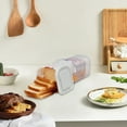 thumbnail image 4 of Giunmcul Holiday Deals Airtight Bread Storage Containers Plastic Reusable Loaf Cake Clear Bread Dispenser Fresh Bread Organizer Bin, 4 of 5