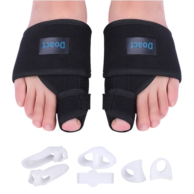 1 par de correctores para juanetes y 3 pares de separadores de dedos de gel de silicona (L)