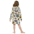 thumbnail image 5 of FORMRS Niños Bathrobe Unisex Hooded Robe Soft Plush Pajamas Sleepwear, Size 4-6T, Colorful Floral, 5 of 7