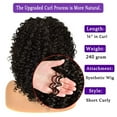 thumbnail image 3 of African Wavelet Hair Peruvian Curly Human Hair Wig Adjustable Curly Wigs for Women FQ83-BDY, 3 of 4