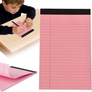 1PCS Small Note Pads A5 Notebook College Ruled Legal Pads Color Notepads Study Back Writing Pads 5 X 8 Perforated Narrow Ruled Pads of Paper for Class & Office Supplies 30 Sheets/Pack, Pink