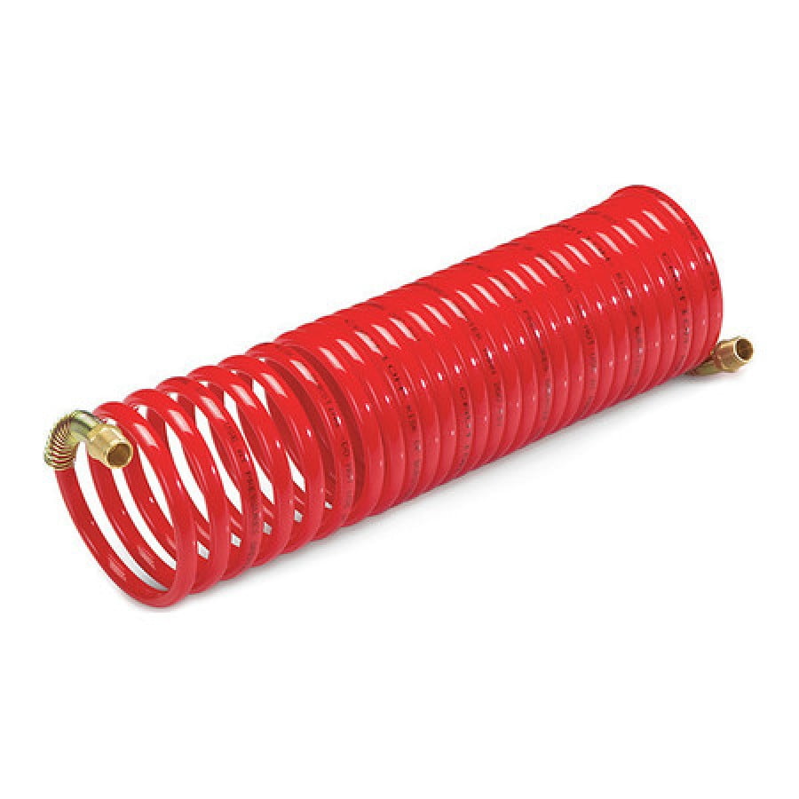 25ft x 1/4" Recoil Air Hose Re Coil Spring Ends Pneumatic Compressor Tool 250psi 