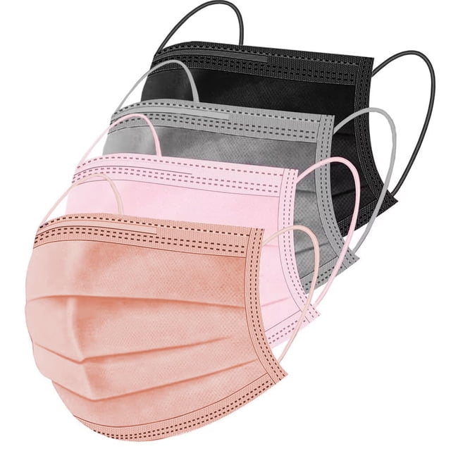 Mascarillas desechables ZIYE, 100 unidades, 3 capas, multicolor