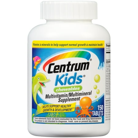 Centrum ® Kids ® Chewable Multivitamin/Multimineral Supplement 150 ct Bottle