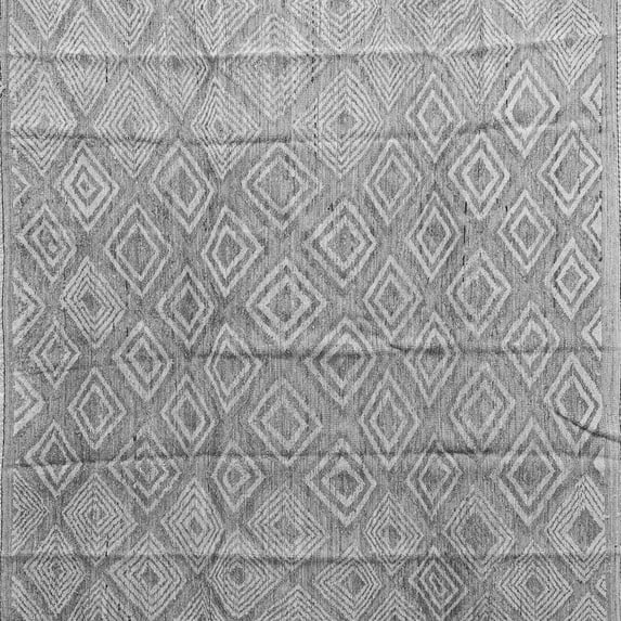 Ahgly Company Indoor Square Abstract Gray Modern Area Rugs, 3' Square