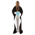 thumbnail image 3 of Catalonia Sherpa Wearable Blanket with Sleeves & Foot Pockets for Adult Women Men, Comfy Snuggle Wrap Sleeved Throw Blanket Robe, Gift Idea, Brown, 75" x 53", 3 of 7