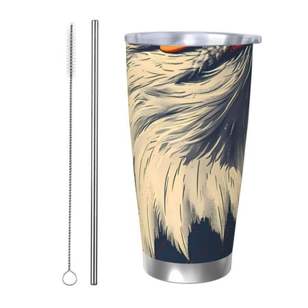 

Coaee American Bald Eagle A for 20oz Insulated Kettle Water Bottle For Running Hiking Cycling Climbing Men S Woman Insulated Water Bottle-Straw Two-piece Set