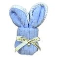 thumbnail image 3 of Easter Bunny Fleece Towel, Soft Fluffy Cute Animal Shaped Towel, Highly Absorbent Quick Drying Bath Towel, Perfect Holiday Gift for Family, 3.54*5.9in, Blue, 3 of 6