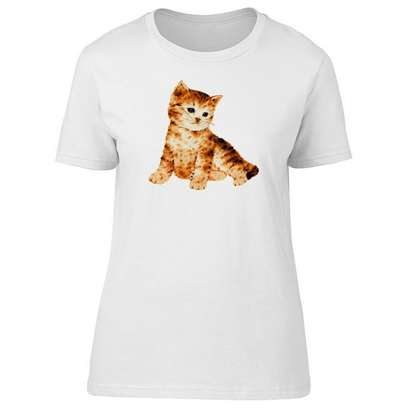 Adorable Orange Cat T-Shirt Women -Image by Shutterstock, Female Medium