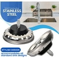 thumbnail image 7 of 2 Pack Kitchen Sink Strainer, 2 in 1 Stainless Steel Sink Drain Strainer and Stopper Replacement for 3-1/2 Inch Kitchen Drains, Rubber Stopper, Anti-Clogging, Rustproof, 7 of 7