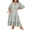 Blue Floral, variant on Womens Boho Maxi Dresses 2026 Summer V Neck Puff Sleeve Floral Flowy Swing Fall Casual Long Dress Leopard Print L