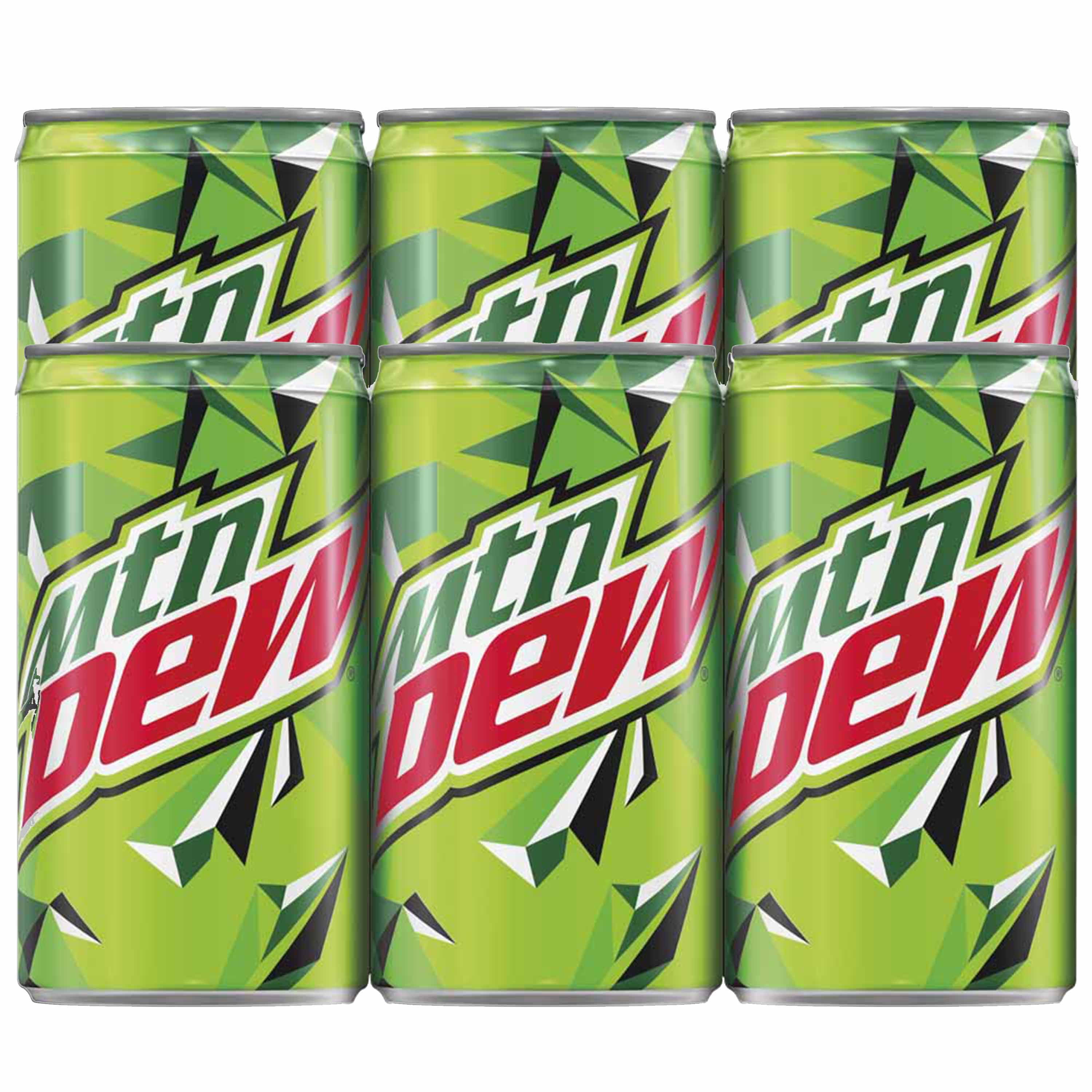 Mountain Dew Citrus Soda Pop, 7.5 oz, 6 Pack Mini Cans