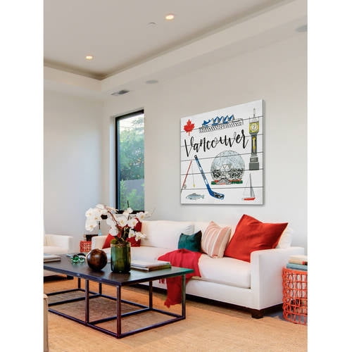 Marmont Hill "Red Maple Leaf" by Molly Rosner Painting Print on White Wood