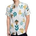 thumbnail image 4 of High Quality Hawaiian Shirts for Men Short Sleeve Aloha Beach Shirt Floral Summer Casual Button Down Shirts Blouses 9245ZR, 4 of 7