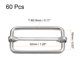 thumbnail image 2 of Deslizantes Hebillas, 60uds 32x16x2,8mm Metal Rectángulo Tri-deslizante Deslizamiento Hebilla Rodillo Pasador Hebilla Ajustador para Cinturón Bolso DIY Accesorios, Plateado Tono, 2 of 5