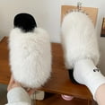 thumbnail image 5 of Xfvqtps Fuzzy Slippers for Women Fluffy Close Toe Slide House Slippers for Indoor Bedroom Warm Furry Slipper for Fall Winter White, 5 of 8
