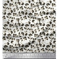 thumbnail image 1 of Soimoi Cotton Voile Fabric Leaves & Floral Artistic Printed Fabric 1 Yard 42 Inch Wide, 1 of 3