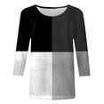 thumbnail image 5 of WEAIXIMIUNG T-Shirts pour Femmes T-Shirts Graphiques Hauts pour Femmes Manches Trois Quarts Coupe Ajustée Hauts Mignons Col Ras du Cou Coupe Ajustée T-Shirts à Demi-Manches, 5 of 5