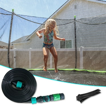 49FT Trampoline Sprinkler Backyard Water Park Outdoor Trampoline Game for Kids Adults