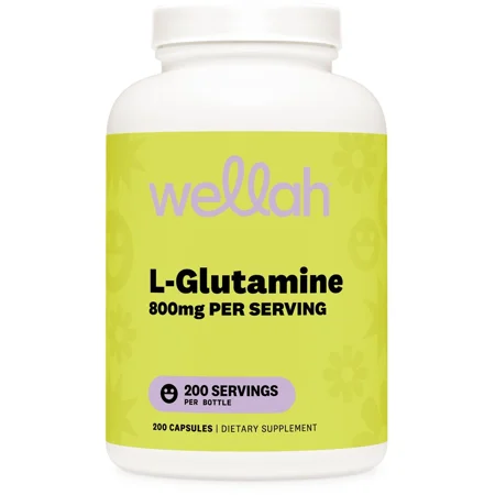 Wellah L-Glutamine Supplement for Women (800mg) 200 Capsules - Animo Acid Supplement
