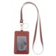 thumbnail image 4 of Cordón para Titular de Tarjeta de Identificación, Cuero Auténtico de Primera , Correa para El Cuello Resistente con Llavero para Teléfono Móvil Rojo marrón Baoblaze Porta credencial con cordón, 4 of 8