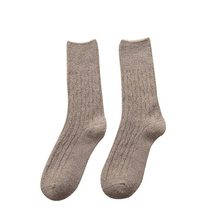 

Womens Socks Fashion Winter Keep Warm Solid Ladies Breathability Thick Sock