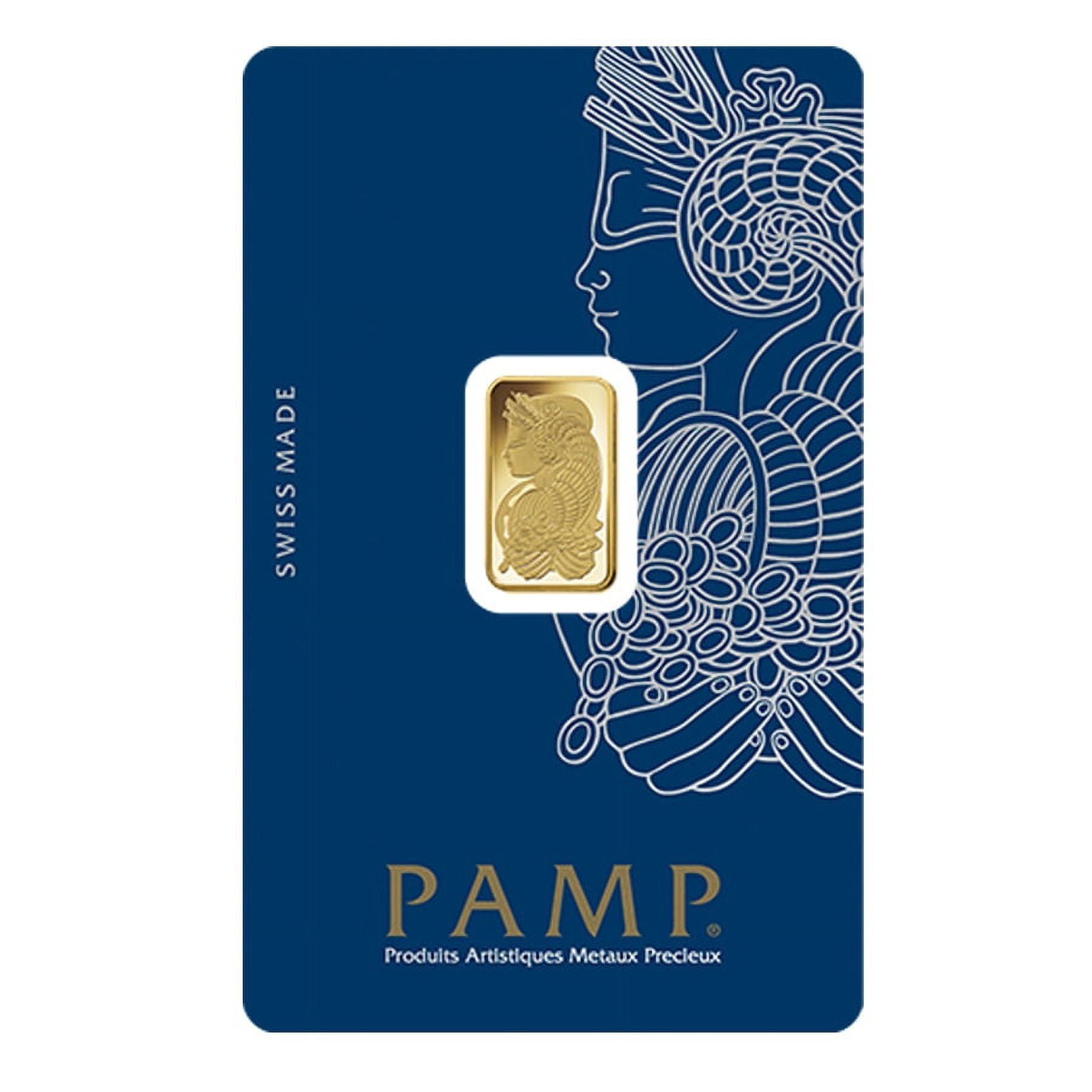 2.5 Gram Gold Bar PAMP Suisse Lady Fortuna Veriscan .9999 Fine (in Assay)