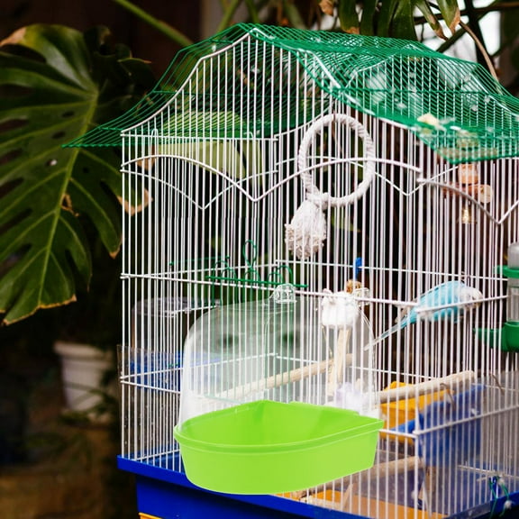 KONTONTY Parakeets Bath Cage Attachment With ABS For Indoor Bathing 1Pcs