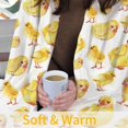 thumbnail image 6 of Spring Chicks Throw Blanket Cute Easter Farmhouse Yellow Chick Chicken Blanket Cozy Soft Lightweight Flannel Plush Blankets for Bed Couch Living Room Sofa Chair,ch Chicks ch, 6 of 7
