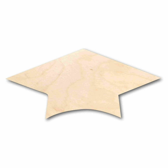 Unfinished Wood Graduation Cap Silhouette - Craft- up to 24'' DIY 2'' / 1/4''