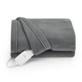 thumbnail image 3 of (4 pack) Sunbeam Throw Grey Fleece, 4 Heat Settings, 4-Hour Auto Shut-Off, Electric Heated Blanket, 50” x 60”, 3 of 12