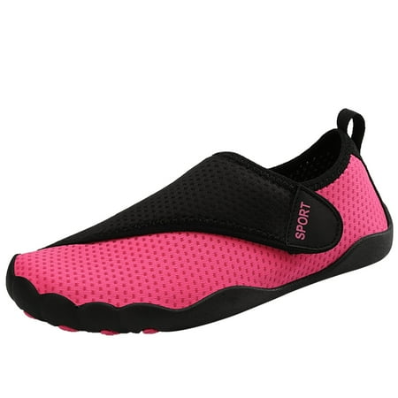 

MIASHUI Womens Sneakers River Tracing Shoes for Women Breathable Swimming Diving Shoes Wading Five Fingers Shoes Beach Shoes for Couples Casual Sneakers for Women Hot Pink 8