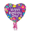 Mothers Day Daisy Purple 14" Stick Balloon